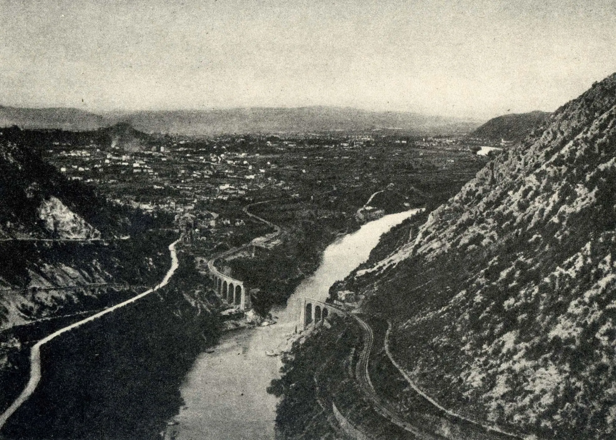 L'Isonzo nella Grande Guerra, con il ponte di salcano distrutto