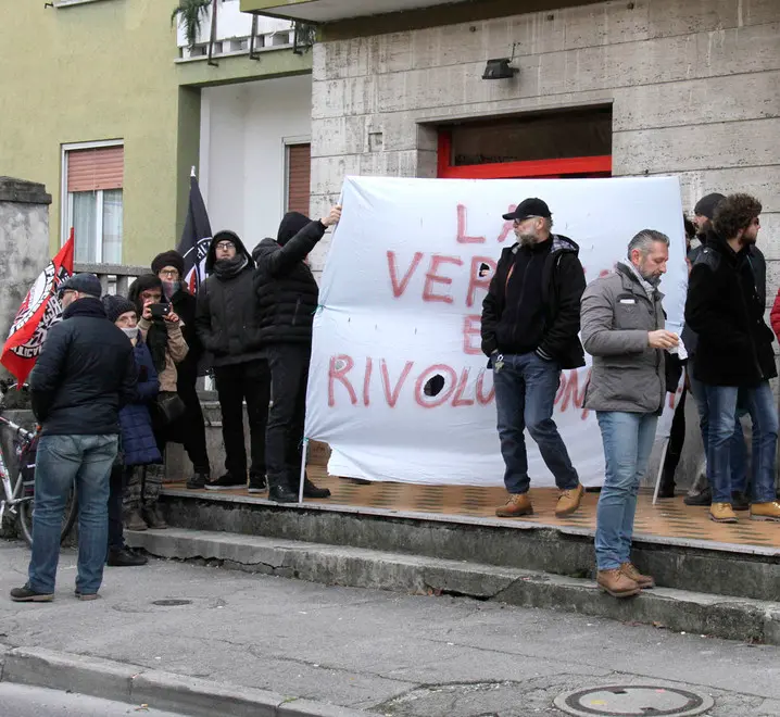 Bonaventura Monfalcone-14.01.2018 Celebrazione per Dominutti e contro manifestazione circolo libertario-Via Terenziana-Monfalcone-foto di Katia Bonaventura