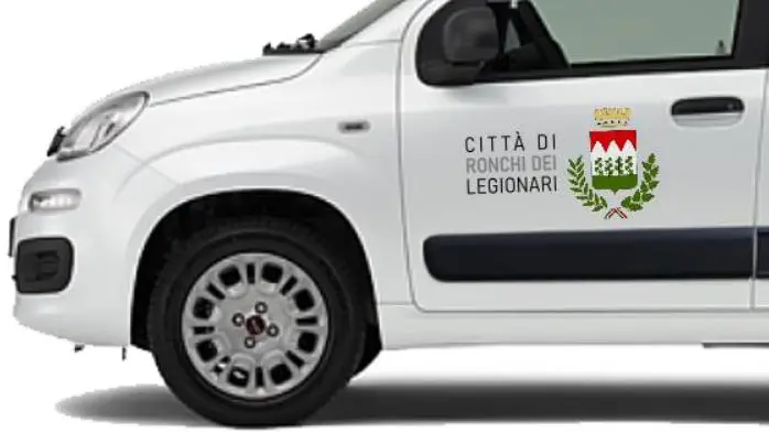 Ecco come si presenterà lo stemma di Ronchi dei Legionari sulle auto di servizio