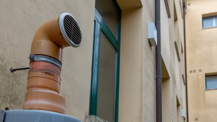 Il tubo di una condotta in una foto di repertorio