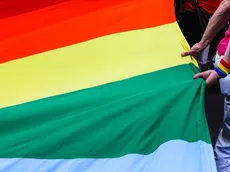 epa07581770 People pull a large rainbow flag during the Belgian Pride 2019 in Brussels, Belgium, 18 May 2019. Belgian Pride is dedicated to the fight against homophobia and visibility of LGBTQI (Lesbian, Gay, Bisexual, Transgenders, Queer, Intersex). More than 10,000 people usually attend the event. EPA/ARIS OIKONOMOU