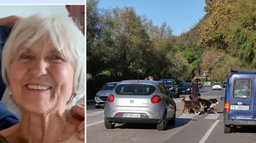 Egle Ozan e le strisce pedonali dopo il luogo dell’incidente Foto Silvano