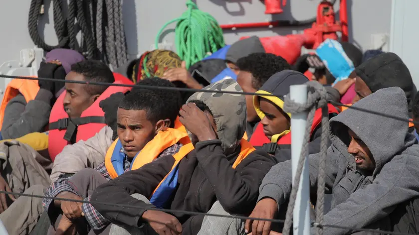 Un gruppo di migranti