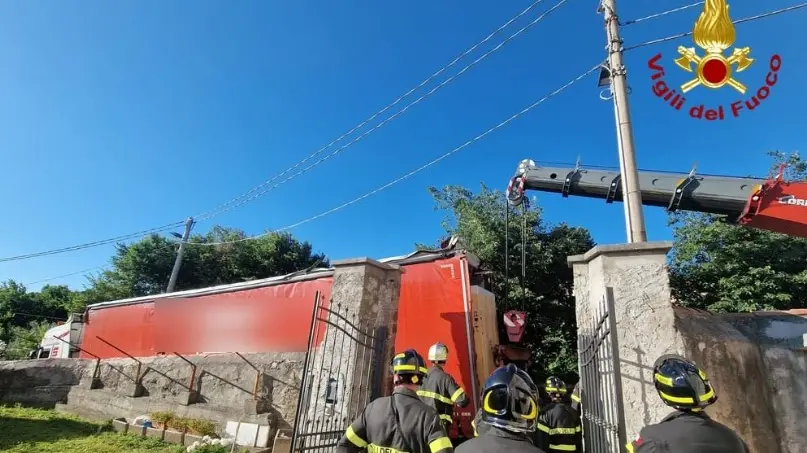 L'intervento dei vigili del fuoco