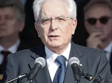 Il presidente della Repubblica Sergio Mattarella, nel Giorno dell'Unità Nazionale e Giornata delle Forze Armate, in piazza Unità d'Italia di Trieste riceve gli onori militari, Trieste, 4 novembre 2018. ANSA