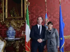 Luca Zaia (Presidente Veneto) e Debora Serracchiani (Presidente Friuli Venezia Giulia) a Palazzo Balbi. (Venezia 03/09/13)