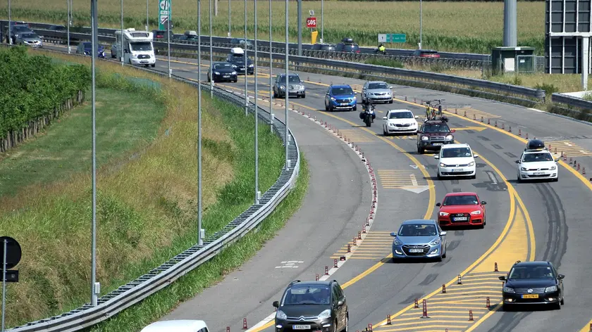 Il traffico in A4 fra Palmanova e Fauglis