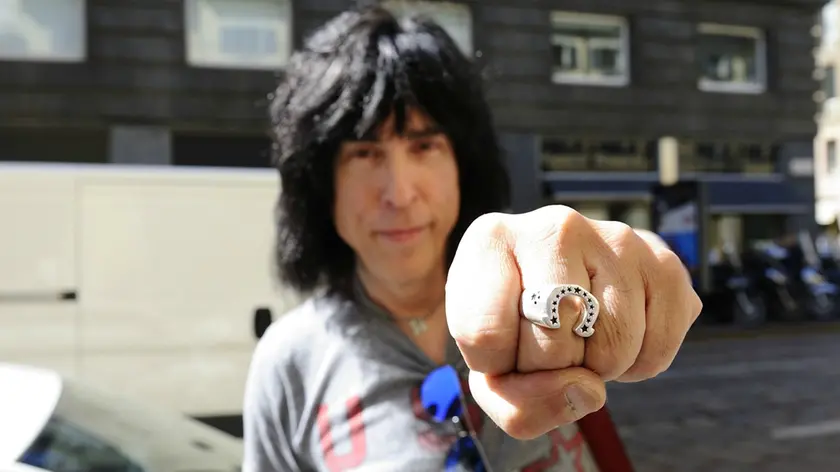 20/05/2013 Milano, Marky Ramone, storico batterista del gruppo punk Ramones, a spasso per le vie del centro della città