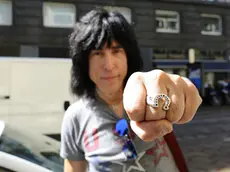 20/05/2013 Milano, Marky Ramone, storico batterista del gruppo punk Ramones, a spasso per le vie del centro della città