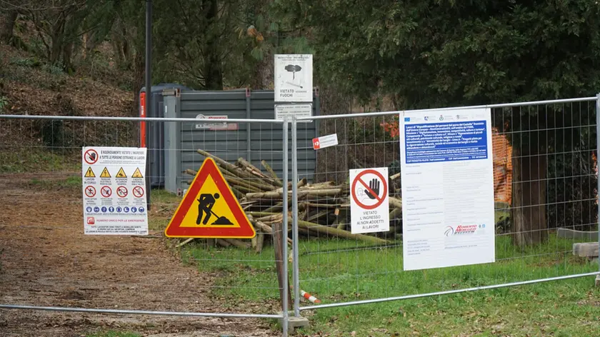 Il Parco del Castello interessato ai lavori di maquillage in chiave turistica Foto Roberto Marega