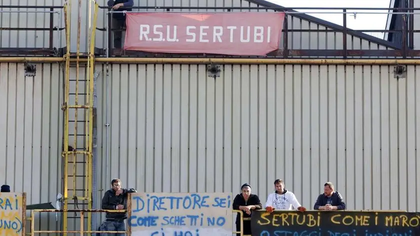 L’occupazione della Sertubi da parte degli operai nel 2012