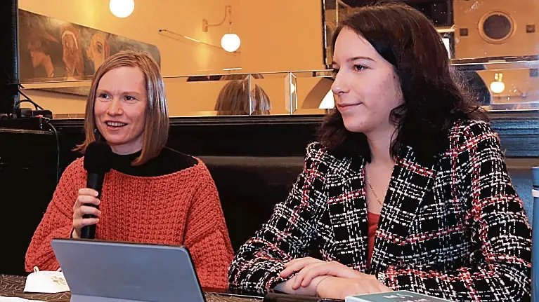 Oxana Mishina e Iris Paparelle alla presentazione dell’evento. Lasorte