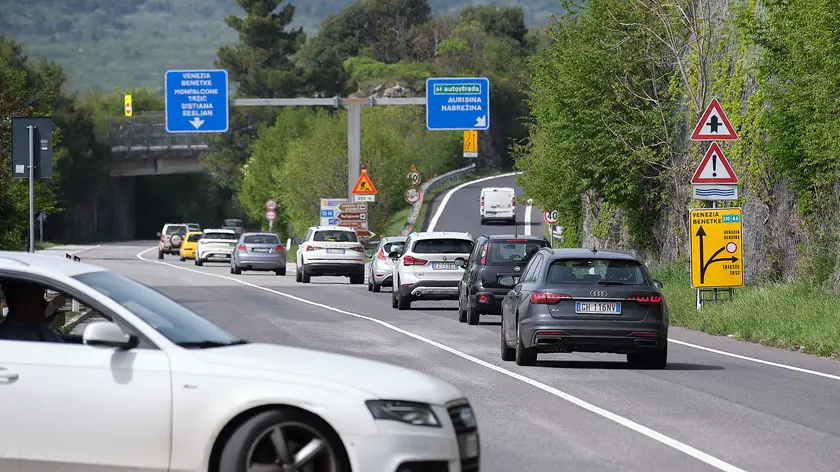 I lavori al cavalcavia di Sistiana (Silvano)