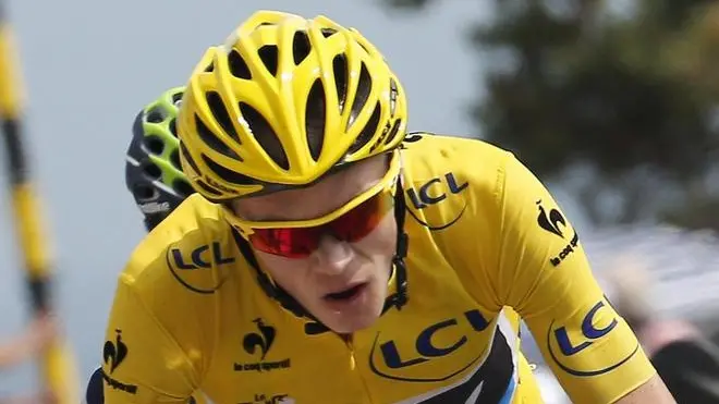 epa03788072 Sky procycling team rider Christopher Froome of Britain in action during the 15th stage of the 100th edition of the Tour de France 2013 cycling race between Givors and Mont Ventoux, France, 14 July 2013. EPA/JEFF PACHOUD / POOL POOL