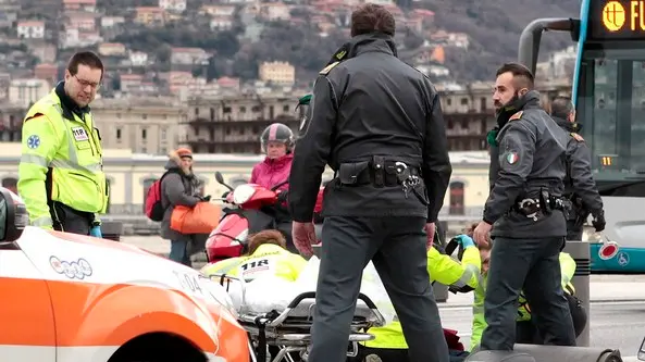 Silvano Trieste 06/02/2017 Incidente, nei pressi di Piazza Unita'