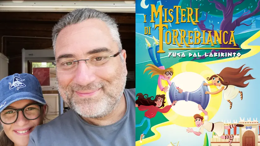 Giuseppe Morea con la figlia Giulia e il loro libro