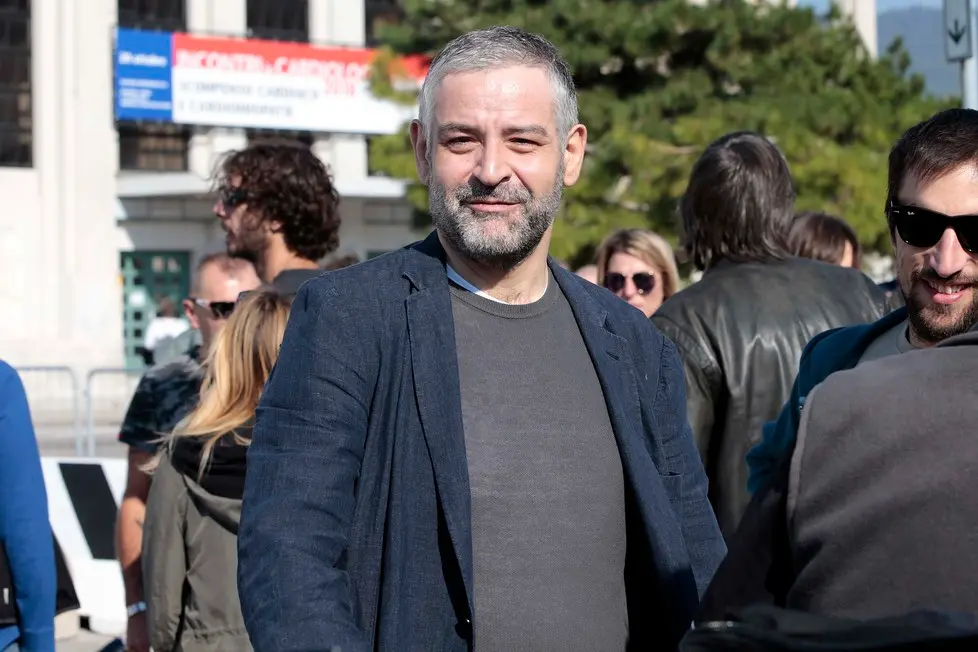 Silvano Trieste 2018-10-20 La porta Rossa 2, le ultime riprese, con Gabriella Pession e Fortunato Cerlino (Gomorra)
