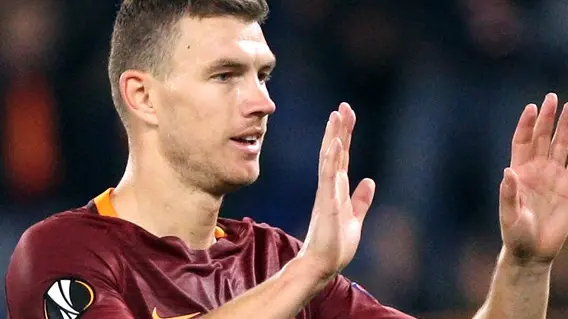 24/11/2016 Roma, stadio Olimpico, Europa League 2016-17 fase a gironi, Roma-Viktoria Plzen, nella foto Edin Dzeko