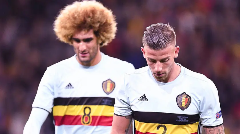 01.07.16 - lille - EURO 2016 - GALLES BELGIO - QUARTI - delusione Marouane Fellaini, Toby Alderweireld (