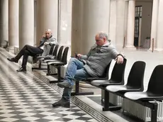 Vecchie facce in Tribunale per il fallimento della triestina: Di Piero e, più lontano, Pontrelli (foto Lasorte)