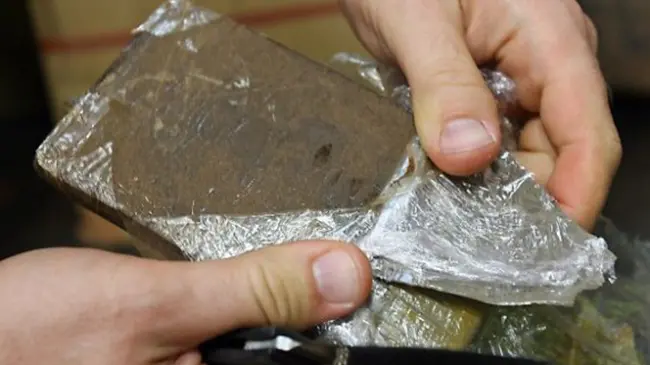 Una foto generica di un sequestro di hashish