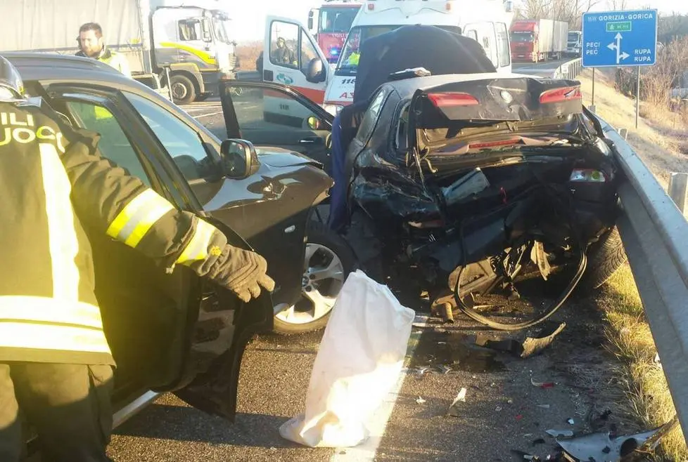 Bumbaca Gorizia 15.02.2017 Incidente Rupa