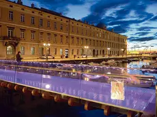 Foto Bruni Trieste 05.09.16 Ponte Joice-illuminato rosa-fuxia