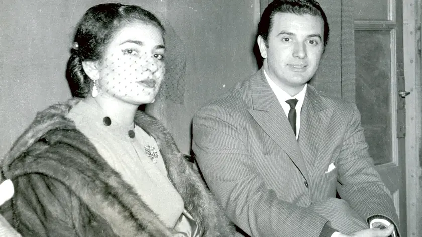 Maria Callas e Franco Corelli, Trieste novembre 1953, foto De Rota Civico Museo Teatrale Carlo Schmidl Trieste, Archivio fotografico
