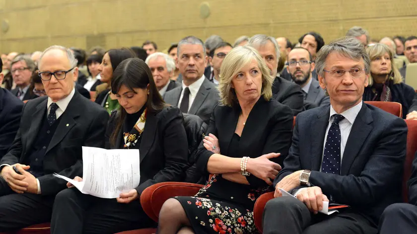 Il ministro Giannini accanto a Debora Serracchiani all'inaugurazione dell'anno accademico dell'università di Trieste (foto Bruni)