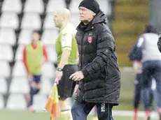 Il tecnico della Triestina Giuseppe Pillon durante la partita con la Sambenedettese