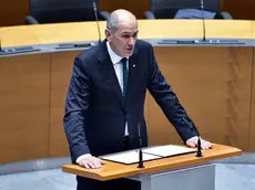 epa08267297 Leader of the Slovenian Democratic Party (SDS) Janez Jansa speaks at a session of the Slovenian Parliament to elect prime minister-designate, in Ljubljana, Slovenia, 03 March 2020. Jansa received mandate of lawmakers to form a new government after Prime Minister Marjan Sarec resigned in January. Jansa has 15 days to form the government that will still need to be approved by the parliament. EPA/IGOR KUPLJENIK