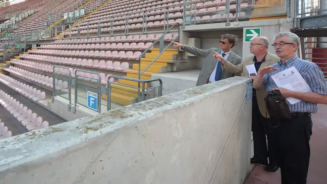 Lasorte Trieste 12/07/13 - Stadio Rocco, Sopralluogo Commissione