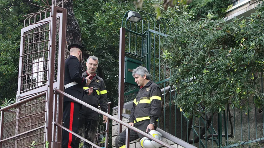 Lasorte Trieste 16/10/14 - Muggia, Strada per Lazzaretto, Sopralluogo Vigili del Fuoco