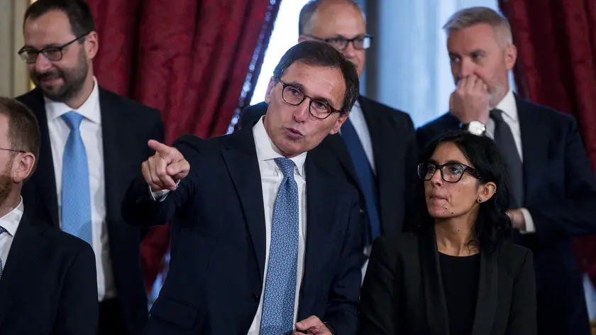 Italian Minister of the Regional Affairs Francesco Boccia with Italian Minister of Public Administration Fabiana Dadone during a new government swearing-in ceremony at the Quirinal Palace in Rome, Italy, 05 September 2019. ANSA/ANGELO CARCONI