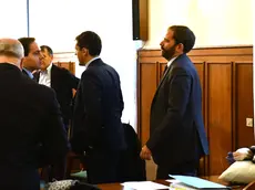 Alcuni momenti della giornata di ieri in tribunale (foto Francesco Bruni)