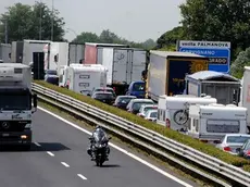 Aiello 15 Luglio 2013. Code fra Villesse e Palmanova per l' incidente in autostrada. Foto Petrussi Foto Press / Petrussi Diego