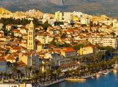 06 Jun 2014 --- Elevated view over the historic harbor city of Split, Split, Dalmatia, Croatia --- Image by © Douglas Pearson/Corbis