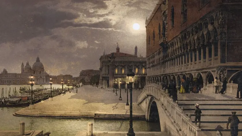 Venice, Italy --- Construction began on the Santa Maria della Salute Church in 1631and was designed by Baldassare Longhena. It is built on a narrow peninsula between the Canale delle Zattere and the Grand Canal. --- Image by © Bettmann/CORBIS