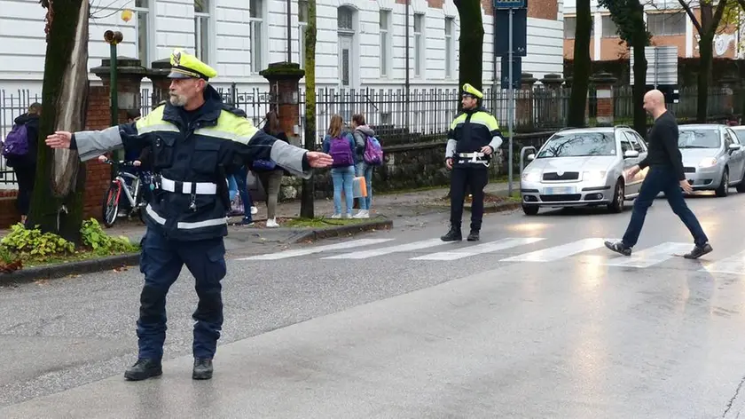 Bumbaca Gorizia 05_11_2019 Vigili Urbani uscita scuole © Foto Pierluigi Bumbaca
