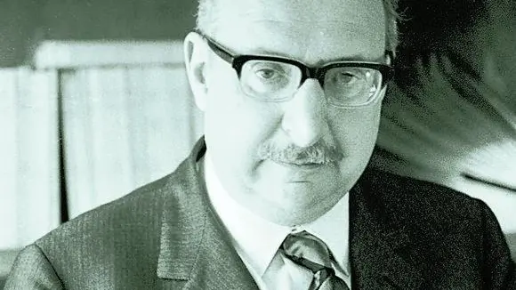 01/01/1973, Roma. Giorgio Manganelli. --- Giorgio Manganelli, Writer and Journalist, at home
