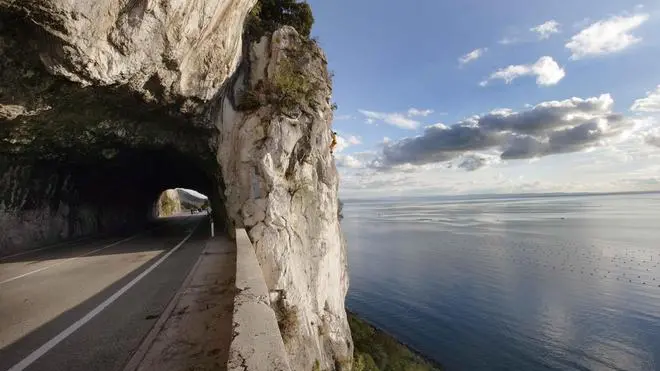 sterle trieste costiera galleria naturale rocciatore