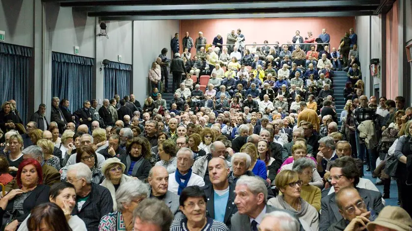 Silvano Trieste 15/11/2014 Stazione Marittima, ricordo di Giorgio Almirante, con donna Assunta Almirante