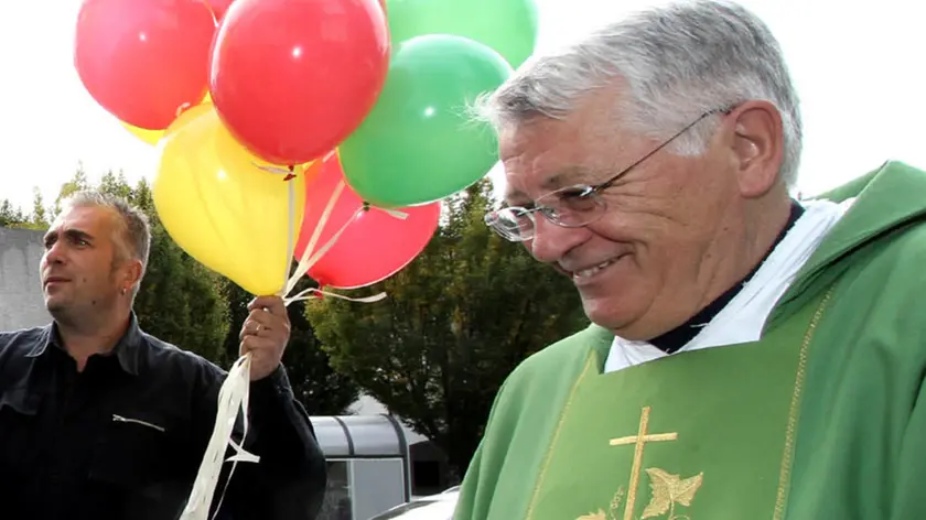 Un’immagine sorridente di don Renzo Boscarol. Foto Bonaventura