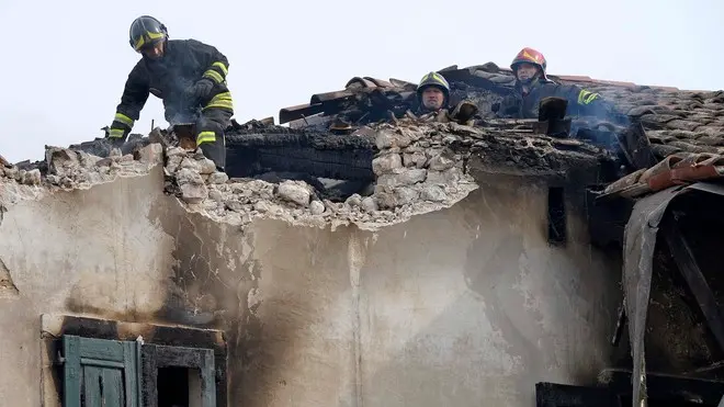 San Vito al Torre 15 marzo 2014 Incendio alla vialla Steffaneo Roncato di via Aquileia. Copyright Foto Petrussi / Ferraro Simone