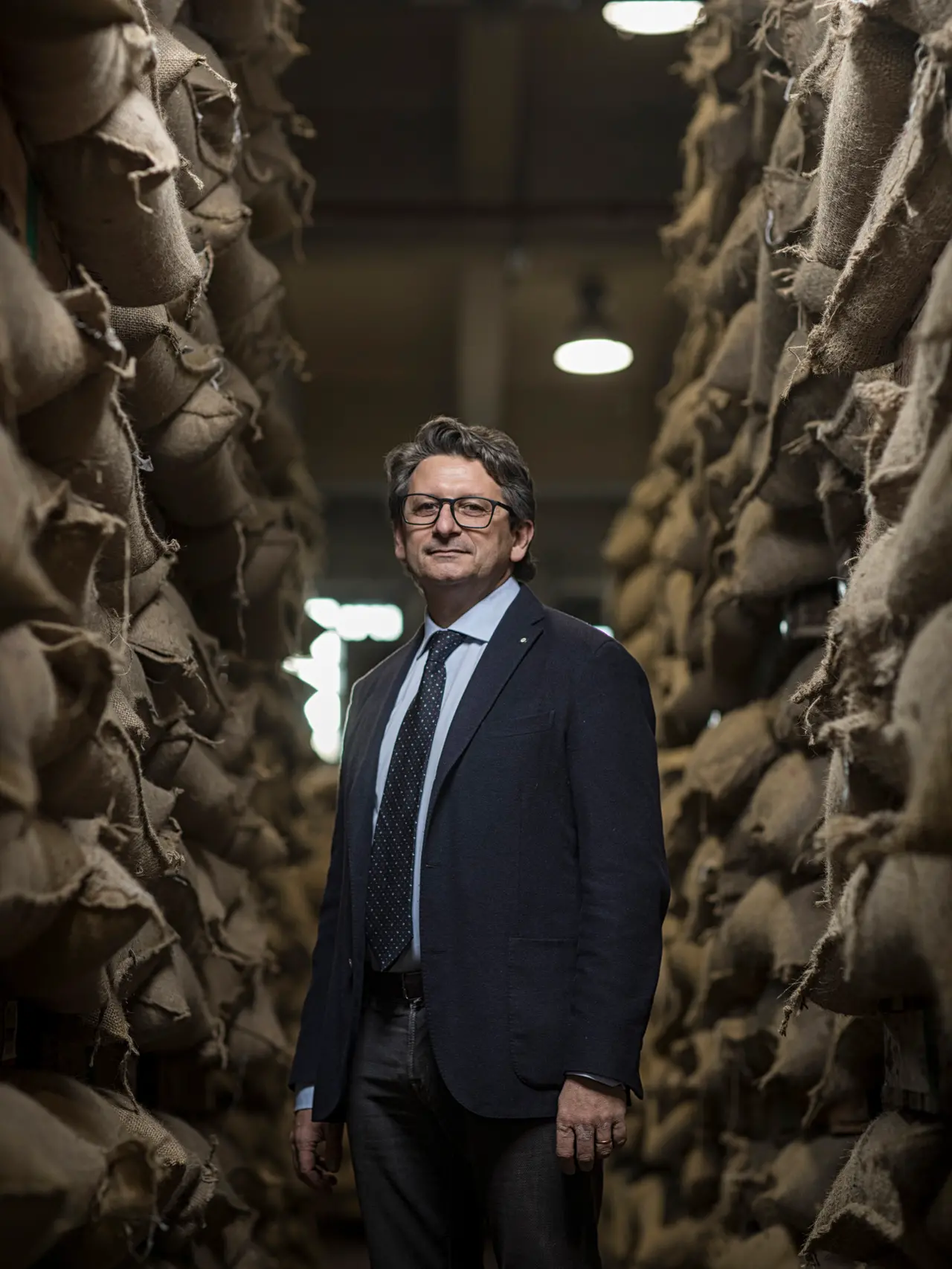 Zeno D’Agostino, 56 anni, nei magazzini del porto di Trieste, di cui è stato presidente dal 2016 (Giuliano Koren)