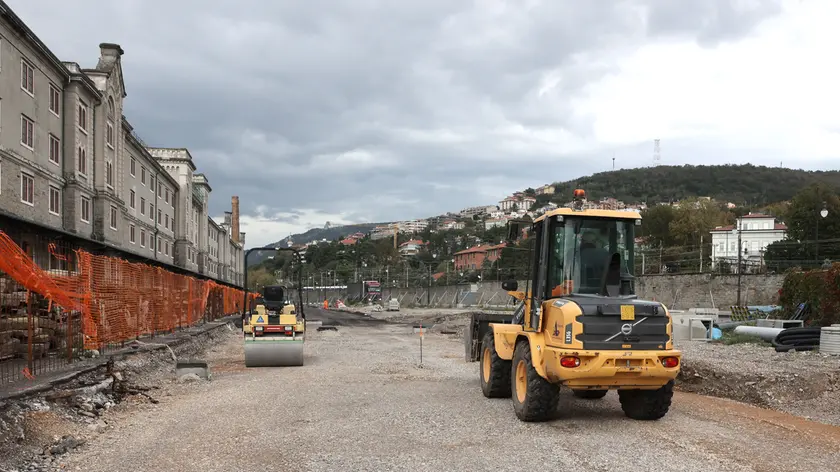 Uno scorcio dell’ultimo tratto del cantiere Foto Lasorte