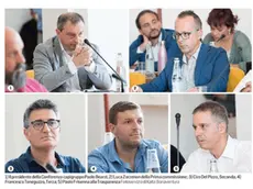 1) Il presidente della Conferenza capigruppo Paolo Bearzi; 2) Luca Zorzenon della Prima commissione; 3) Ciro Del Pizzo, Seconda; 4) Francesco Toneguzzo, Terza; 5) Paolo Frisenna alla Trasparenza Fotoservizio di Katia Bonaventura