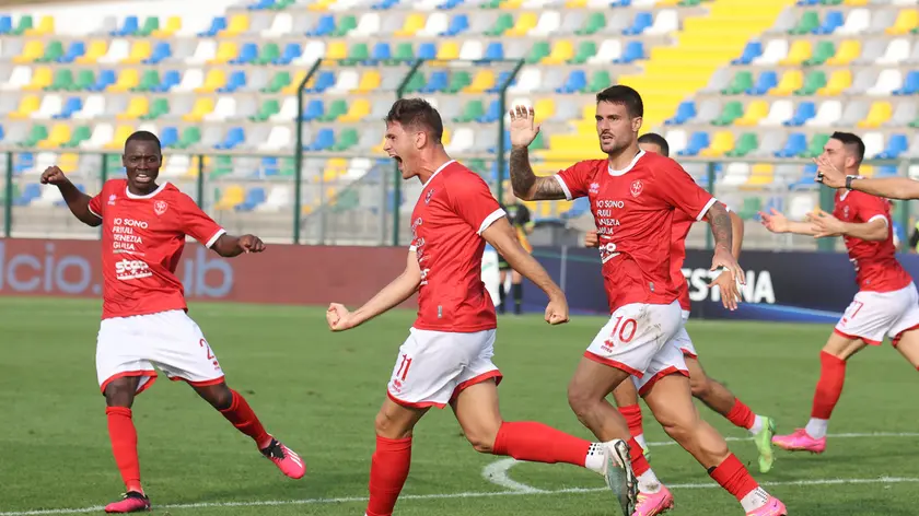 Lasorte Trieste 14/10/23 - Fontanafredda, Serie C, Triestina - Lumezzane, Gol Adorante 1 - 1 ed Esultanza