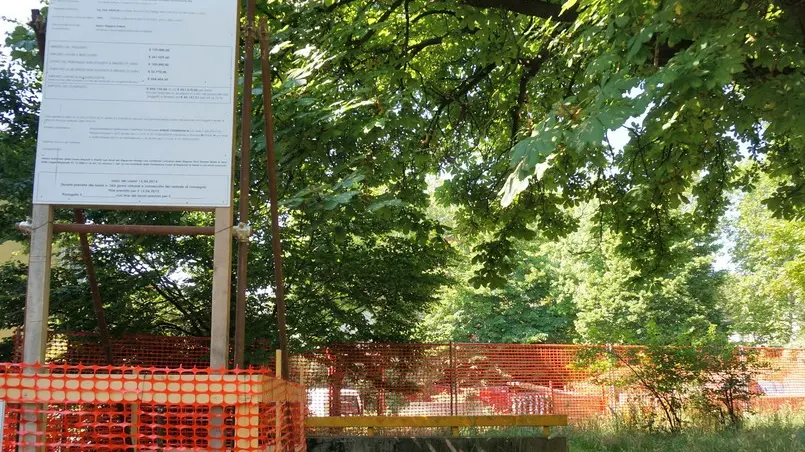 Foto Bruni 03.06.14 Muggia:lavori ai giardinetti di via Roma