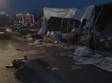 Il luogo dell'incidente lungo l'autostrada per Zagabria. Foto Vigili del fuoco Croazia